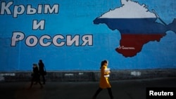 Pe o stradă la Moscova, 25 martie 2014