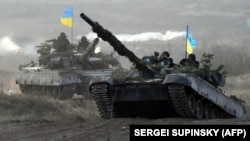 Танки на військовому полігоні в Житомирській області, 21 листопада 2018 року