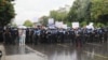 Протест на Албанците во Скопје против пресудите во случајот Монструм.