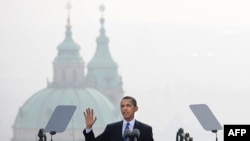 Barak Obama prilikom obraćanja javnosti u Pragu, 05. april 2009.