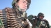 Georgian soldiers train during a military drill under U.S. military instructors' supervision in Marc
