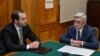 Then-President Serzh Sarkisian (right) meets with newly appointed National Security Service chief Georgi Kutoyan in February 2016.