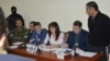 Լեռնային Ղարաբաղ - Ադրբեջանցի Դիլհամ Ասկերովն ու Շահբազ Գուլիևը դատարանում, Ստեփանակերտ, 27-ը հոկտեմբերի, 2014թ.