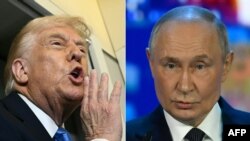 ABŞ-nyň prezidenti Donald Tramp (çepde) we Russiýanyň prezidenti Wladimir Putin