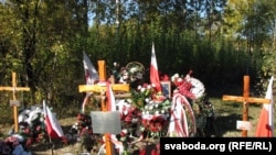 Graves of those who died in the crash of Polish President's plane in Smolensk, Russia