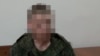 A screen grab of the video showing captured Russian soldier Major Vladimir Starkov.