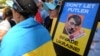 Під час акції протесту щодо агресії Росії стосовно України. Австралія, 15 листопада 2014 року