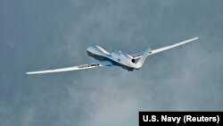 U.S. officials initially said a Navy MQ-4C Triton drone (pictured) had been downed by Iran, but later said it was a RQ-4A Global Hawk. (file photo)