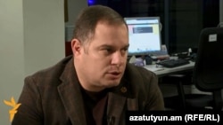 Armenia - Hovannes Sahakian, a leading member of the ruling Republican Party, at Azatutyun TV's Yerevan studio, 14Jan,2014