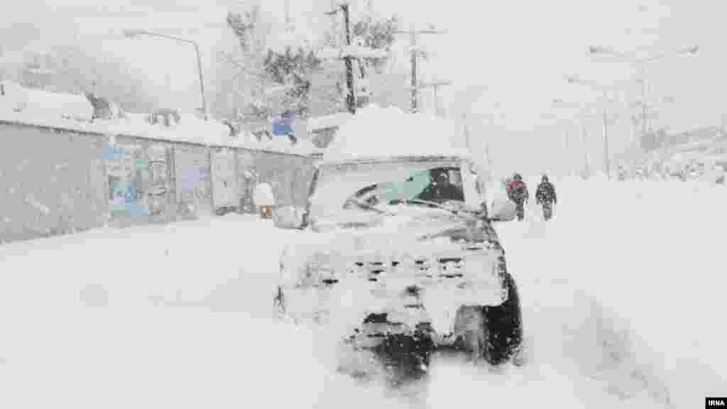 Snow fell across much of Iran, with some of the heaviest in the northern province of Mazandaran.