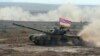 Armenia - An Armenian battle tank takes part in CSTO military exercises at the Marshal Bagramian shooting ground, 19Sep2012.