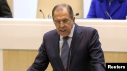 Sergei Lavrov în Parlamentul de la Moscova
