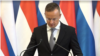 Hungarian Peter Szijjarto announces the signing of a long-term gas deal with Gazprom on September 27. 