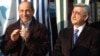 Amenia -- President Serzh Sarkisian (R) and his predecessor Robert Kocharian attend an official ceremony.
