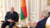 Аляксандар Лукашэнка на сустрэчы з Кентам Гэрстэтам