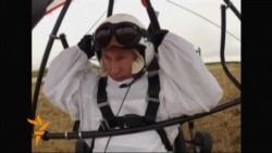 Putin Flies With Cranes