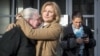 A mother from Srebrenica cries in front of the Yugoslav war crimes tribunal after the appeal judgement of Momcilo Perisic in February. The tribunal acquitted the Yugoslav ex-army chief on appeal and overturned his 27-year sentence for war crimes and crimes against humanity.