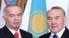 Presidents Karimov (left) and Nazarbaev in Astana on April 22
