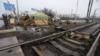 A blockade by nationalist Ukrainian lawmakers and veterans of the ongoing war in the east has caused almost all rail traffic in the Donetsk and Luhansk regions to cease. (file photo)