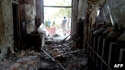 The damaged Doctors Without Borders hospital in Kunduz following an air strike in October 2015