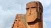 Armenia/Nagorno-Karabakh -- A landmark monument, "We Are Our Mountains", in Stepanakert.