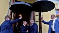Владимир Путин и Александр Лукашенко после переговоров в Петербурге, июль 2019 года