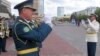 Музыканты на параде военных оркестров. Астана, 6 мая 2012 года.