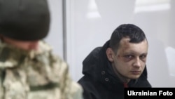 Лідер громадської організації «Цивільний корпус Азов-Крим» Станіслав Краснов під час засідання Шевченківського районного суду. Київ, 1 березня 2016 року