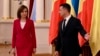 Ukrainian President Volodymyr Zelenskiy (right) with his Moldovan counterpart, Maia Sandu, in Kyiv (file photo)