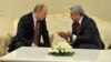 Turkmenistan - Presidents Vladimir Putin (L) of Russia and Serzh Sarkisian of Armenia meet in Ashgabat, 05Dec2012.