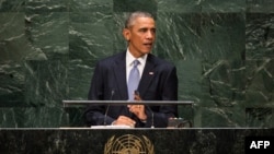 Presidenti amerikan, Barack Obama, gjatë fjalimit ne Asamblenë e KS të OKB-së