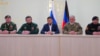 Слева направо: Апти Алаудинов, Магомед Даудов, Денис Пушилин, Адам Делимханов и Абузайд Висмурадов. Скриншот видео из телеграм-канала Рамзана Кадырова